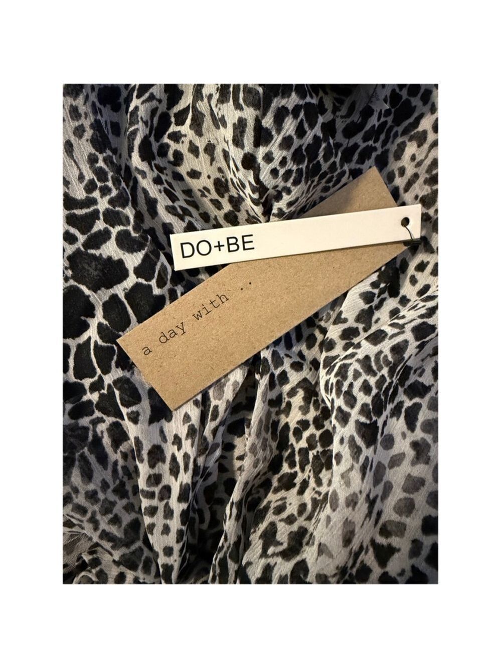 Do+Be Black & White Cheetah Print Bodysuit - Spandex Waist - Size Medium - NWT - Picture 3 of 8
